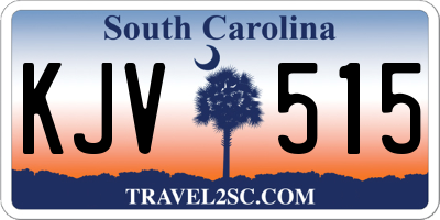SC license plate KJV515
