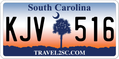SC license plate KJV516