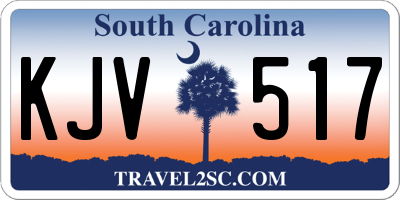SC license plate KJV517