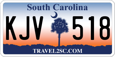SC license plate KJV518