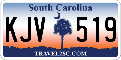 SC license plate KJV519