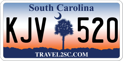 SC license plate KJV520