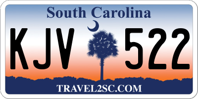 SC license plate KJV522