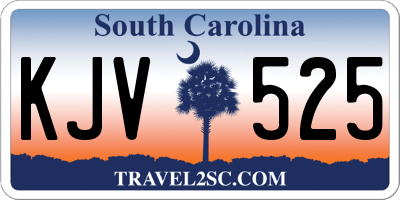 SC license plate KJV525