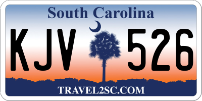 SC license plate KJV526
