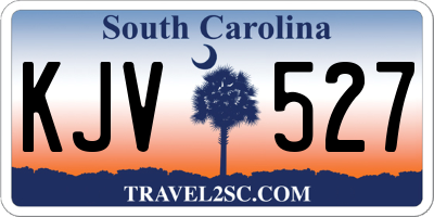 SC license plate KJV527