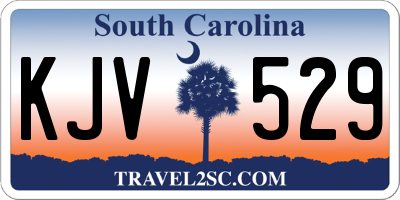 SC license plate KJV529