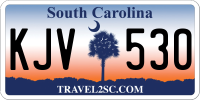 SC license plate KJV530