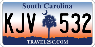 SC license plate KJV532
