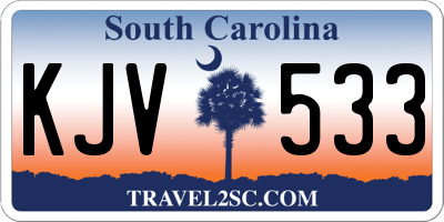 SC license plate KJV533
