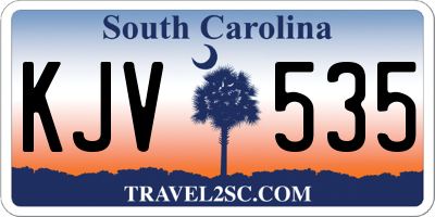 SC license plate KJV535