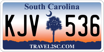 SC license plate KJV536