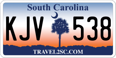 SC license plate KJV538