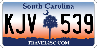 SC license plate KJV539