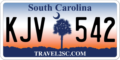 SC license plate KJV542