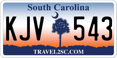 SC license plate KJV543