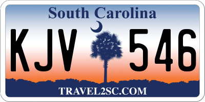SC license plate KJV546