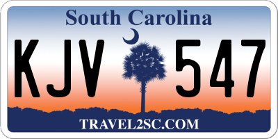 SC license plate KJV547
