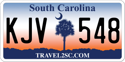 SC license plate KJV548