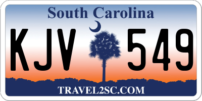 SC license plate KJV549