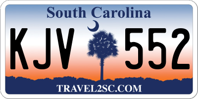 SC license plate KJV552