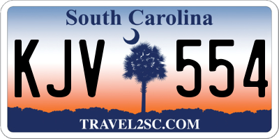 SC license plate KJV554
