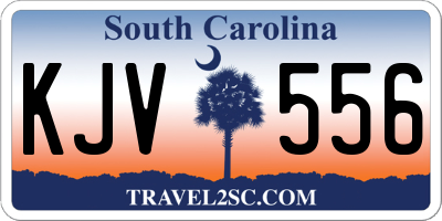 SC license plate KJV556