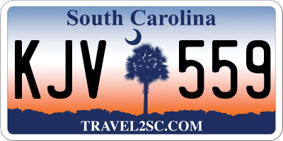 SC license plate KJV559
