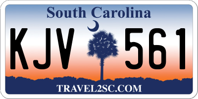 SC license plate KJV561