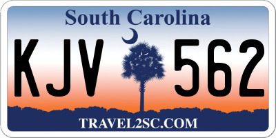 SC license plate KJV562