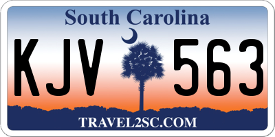SC license plate KJV563