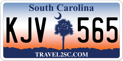 SC license plate KJV565