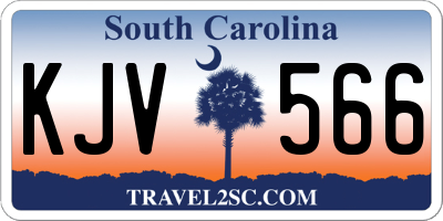 SC license plate KJV566