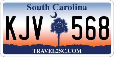SC license plate KJV568