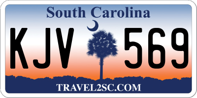 SC license plate KJV569