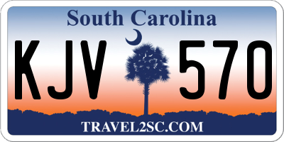 SC license plate KJV570