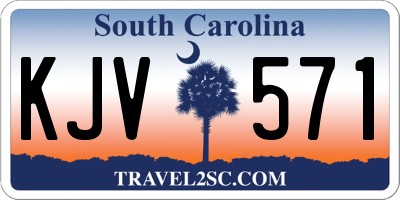 SC license plate KJV571