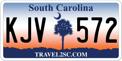SC license plate KJV572