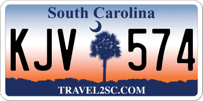 SC license plate KJV574