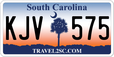 SC license plate KJV575