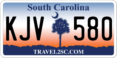 SC license plate KJV580
