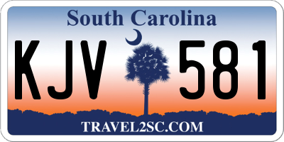 SC license plate KJV581