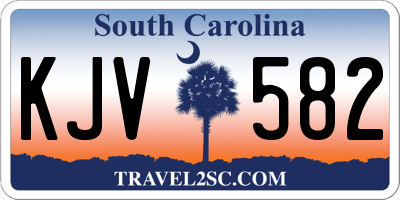 SC license plate KJV582