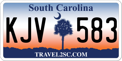 SC license plate KJV583