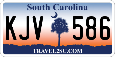 SC license plate KJV586