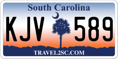 SC license plate KJV589
