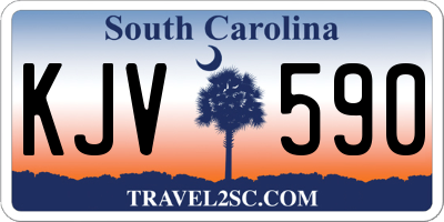 SC license plate KJV590