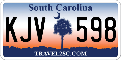 SC license plate KJV598