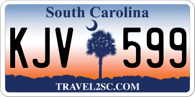 SC license plate KJV599