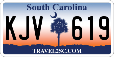 SC license plate KJV619